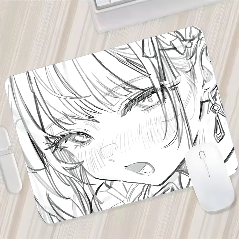 

Line Art Anime Character 400x450 Textured Cloth Gaming Mouse Pad - Premium Non-Slip Control Surface for Precision Tracking