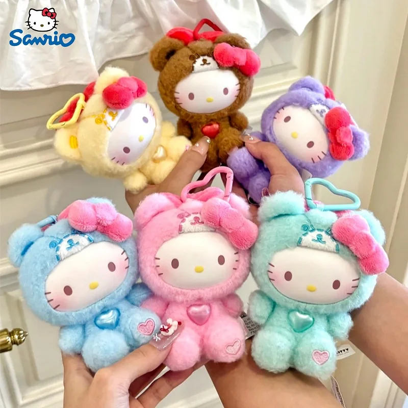 

[Предпродажа] Подлинная аниме слепая коробка игрушка Hello Kitty Тедди пижамная серия виниловый плюшевый кулон модная слепая коробка игрушка подарок на день рождения