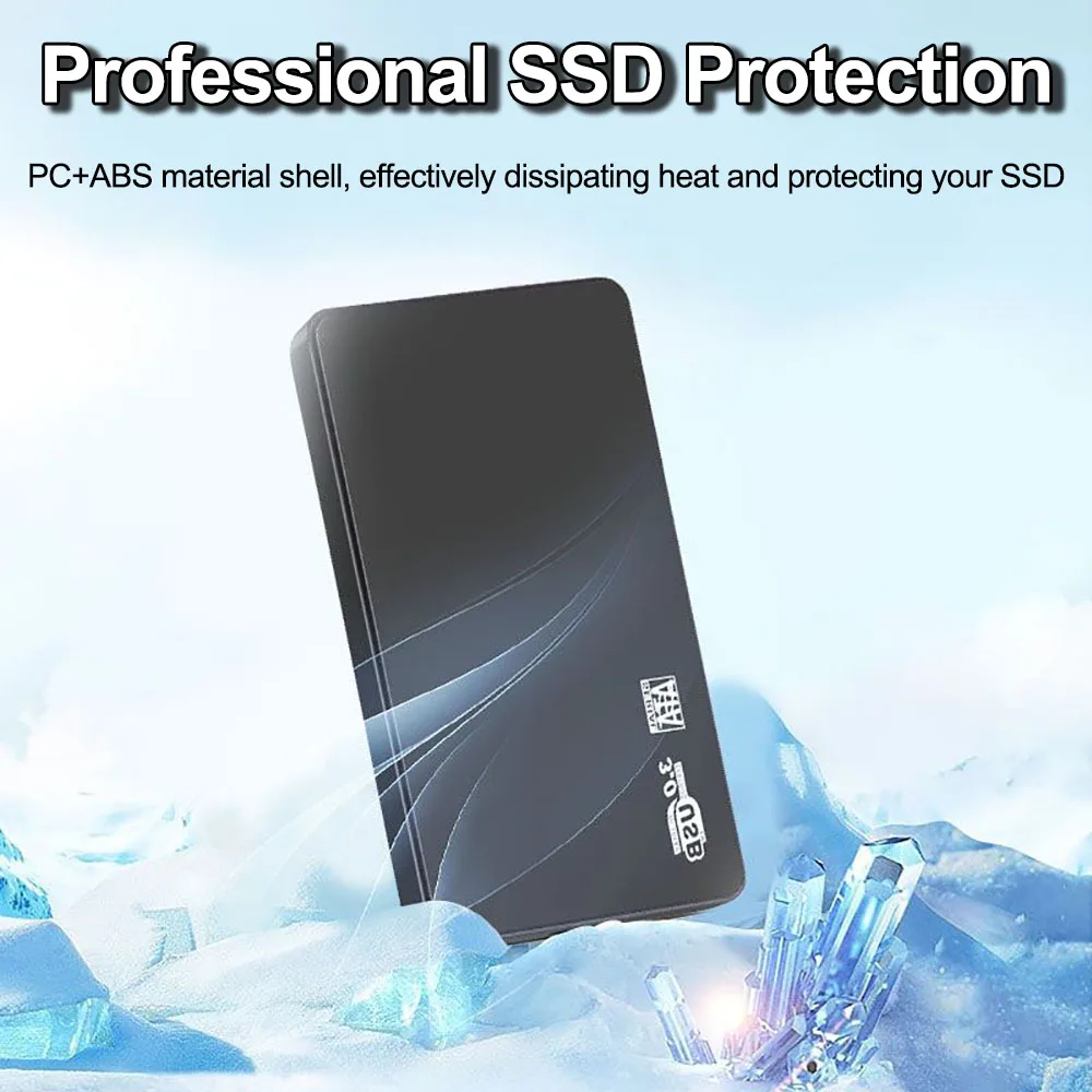 USB 3.0 HDD 인클로저 2.5 인치 SATA SSD 하드 드라이브 케이스 5Gbps 전송 속도 노트북 용 모바일 외부 하우징 하드 디스크 박스