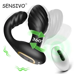 SENSIVO-vibrador inalámbrico con rotación de 360 grados para hombre, tapón Anal, masturbador giratorio, masajeador de próstata, Juguetes sexuales para pareja adulta, 18