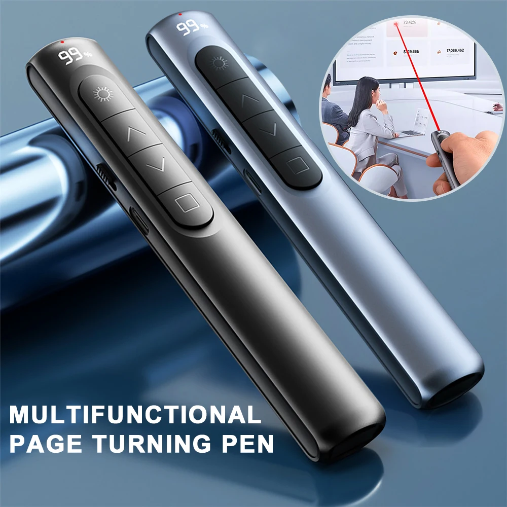 Wireless Presenter Remote Control  USB Projector Page Turning Pen For PPT Powerpoint Presentation Pointer Slide Advancer