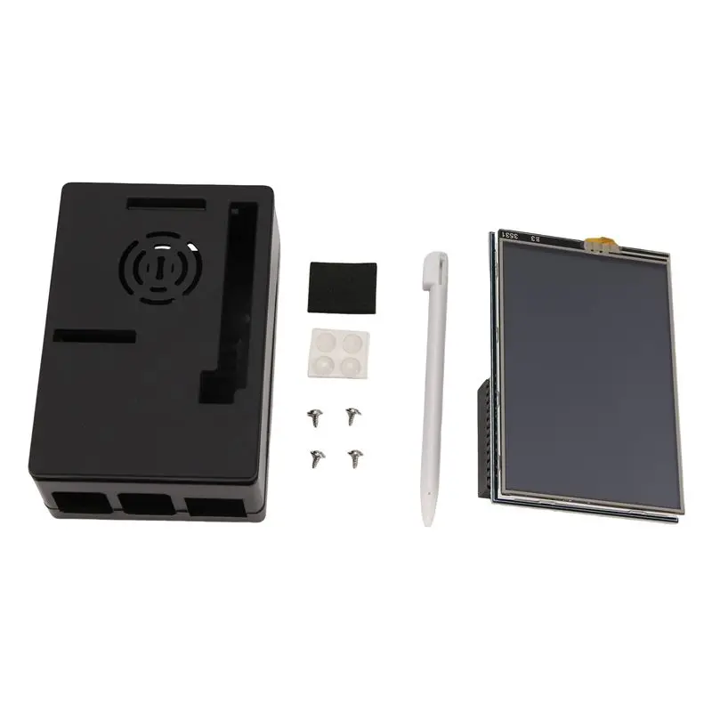 

3,5-дюймовый сенсорный TFT ЖК-экран с разрешением 320x480, корпус из АБС-пластика + стилус для Raspberry Pi 4 B