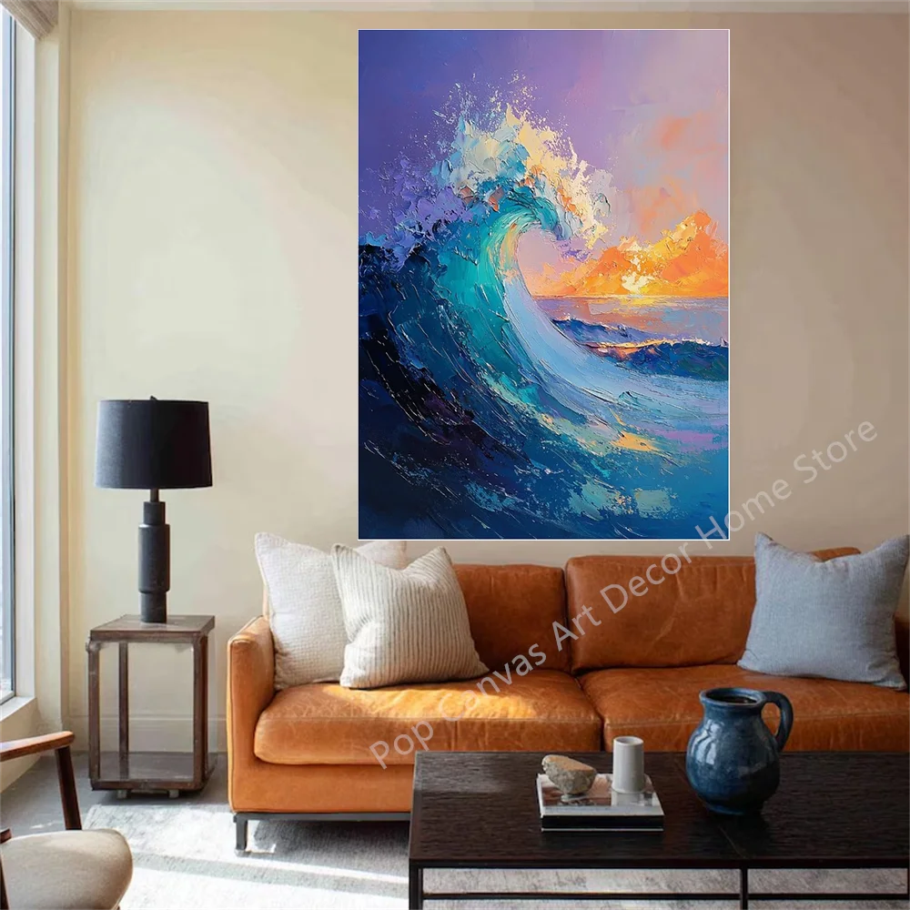 

Hand-Painted Oil Painting on Canvas, Extra Large Abstract Decorative Wall Art for Living Room & Bedroom