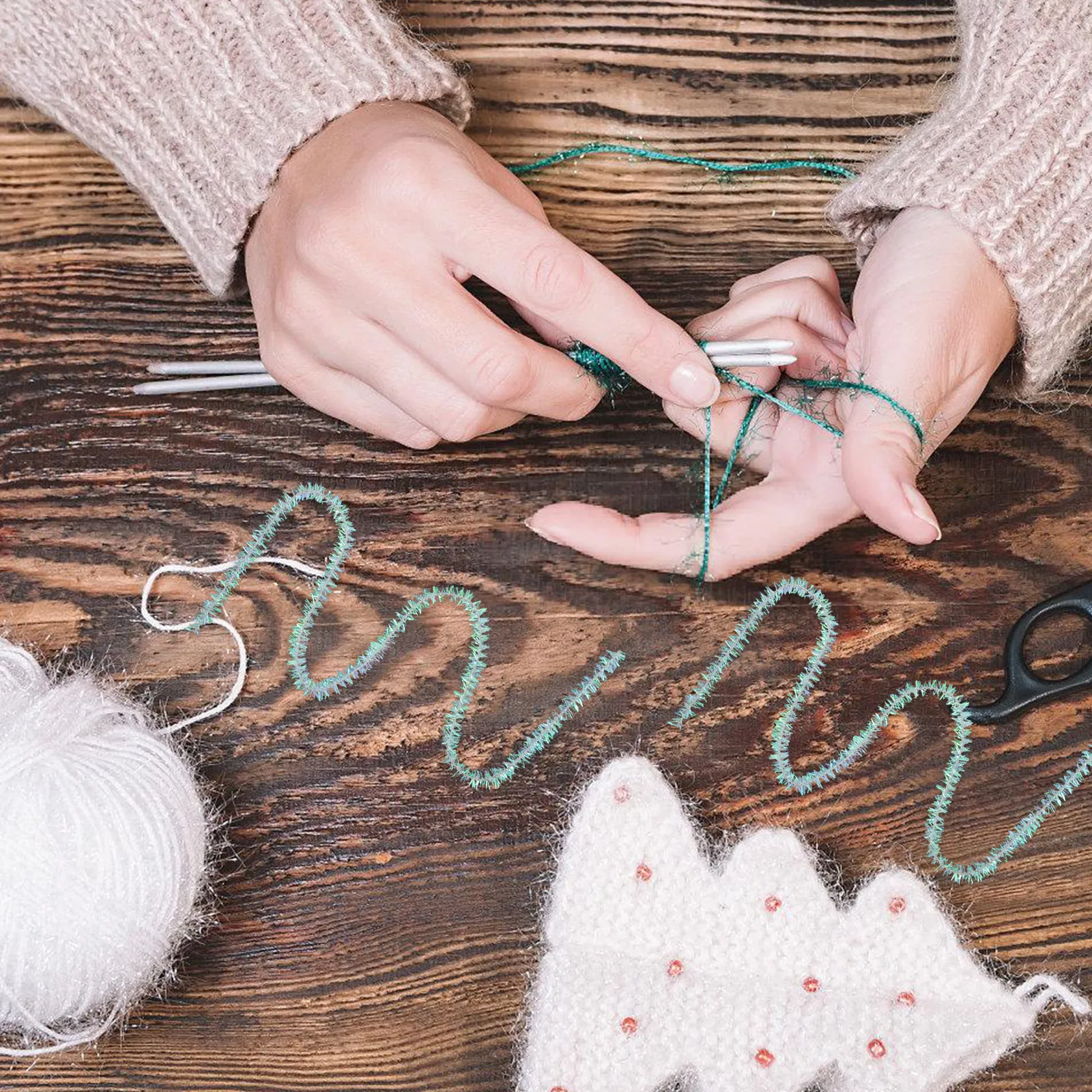 

100 шт. блестящих тюлевых трубочек-оленьевок, переливающиеся синельные стержни для праздничных поделок, DIY-проектов, детских художественных работ, блестящие трубочки для творчества