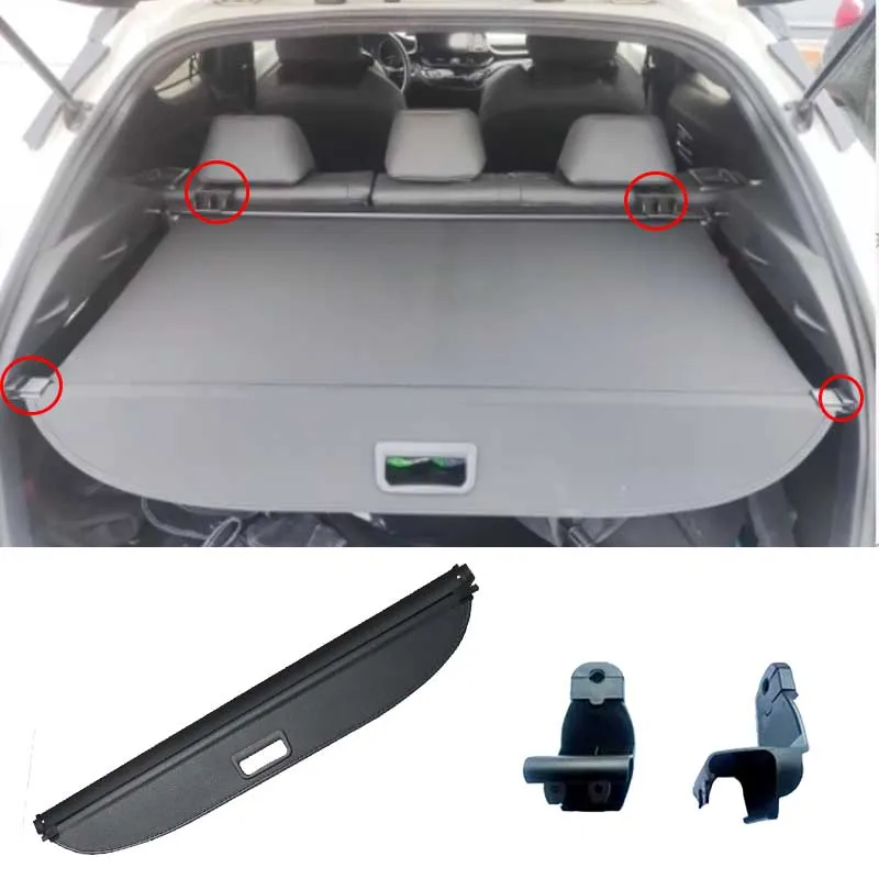 Car Trunk Curtain for Toyota C-HR 2020 Accessories CHR C HR IZOA 2016~2022 Dedicated Cargo Cover Security Luggage Rear Tray Mat