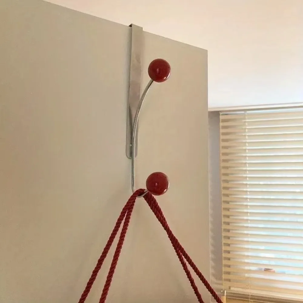 Ins Household Over-the-Door Hook Rack Iron Easy Install Clothes Hook No Punching Eavy-Duty Door Hook Storage for Coats,Hats