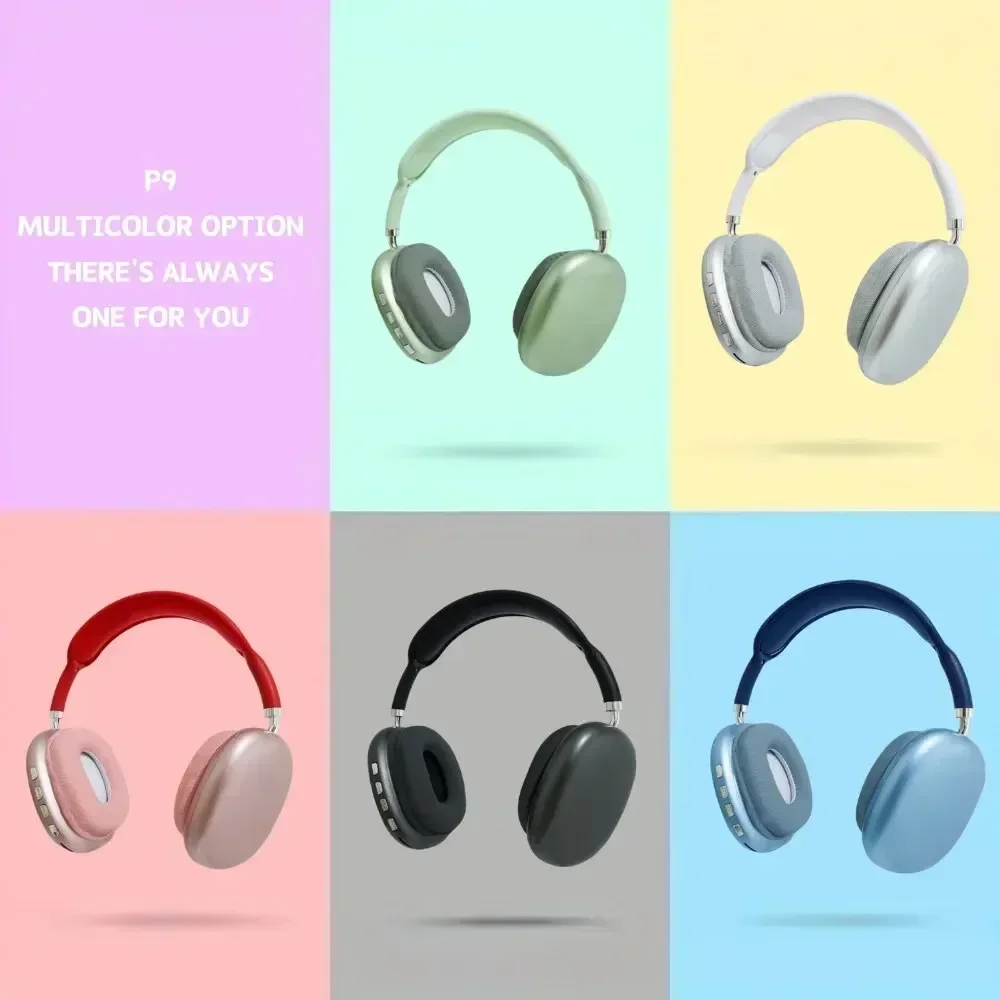 P9Pro Wireless Bluetooth Headphones With Mic Noise Cancelling Headsets Stereo Sound Earphones Sports Gaming Headphones Supports