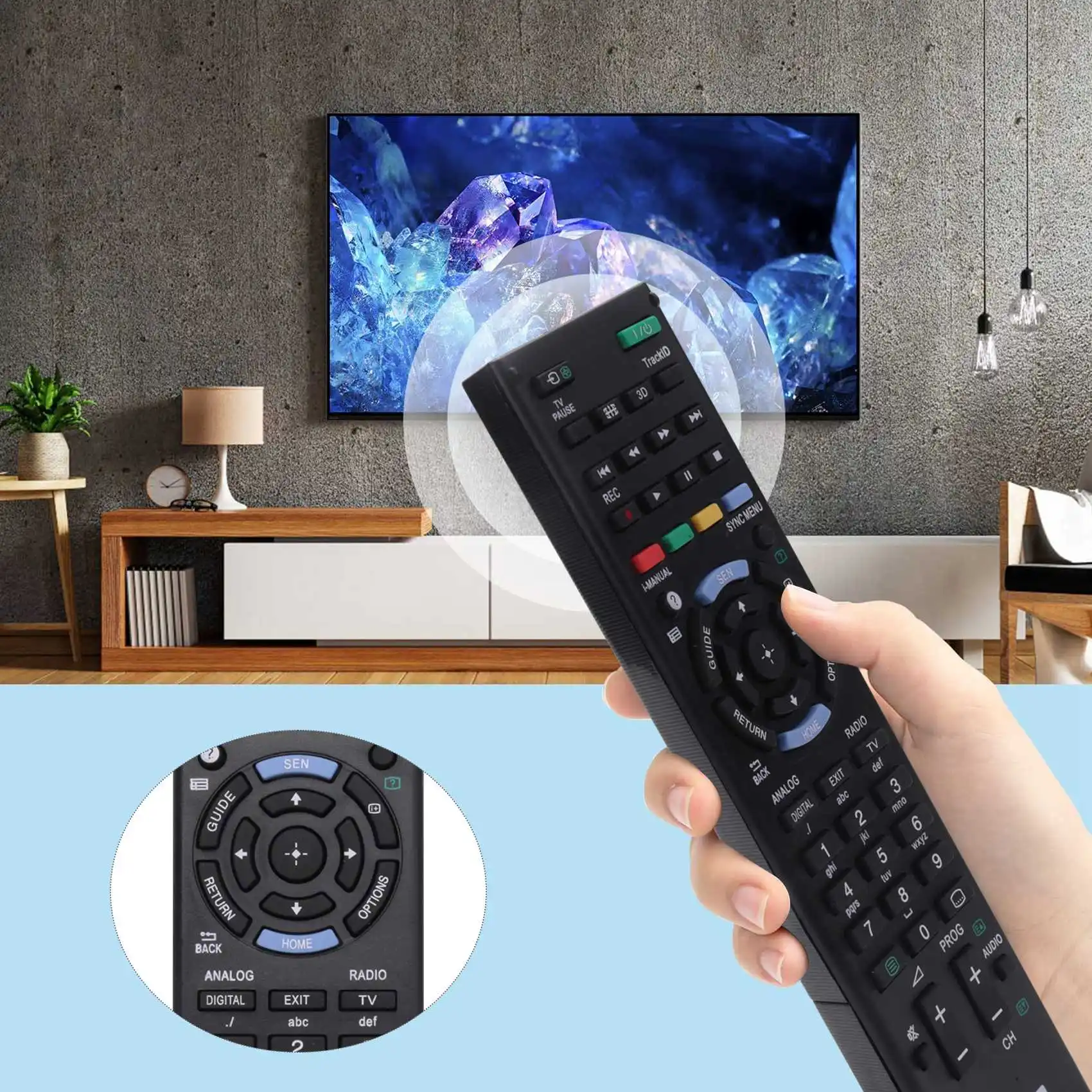 A31T TV Remote Control Replacement for Sony Bravia, Universal RM-ED047 RM-ED052 RM-YD103, Works Out of Box