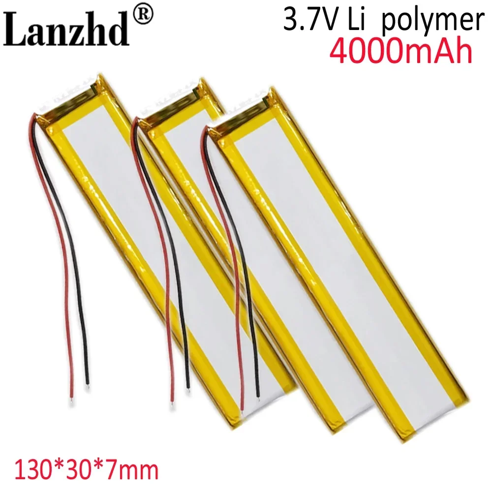 3.7V polymer lithium battery 7030130 4000MAH For LED light strip battery Bluetooth keyboard mobile power 8030130 9030130