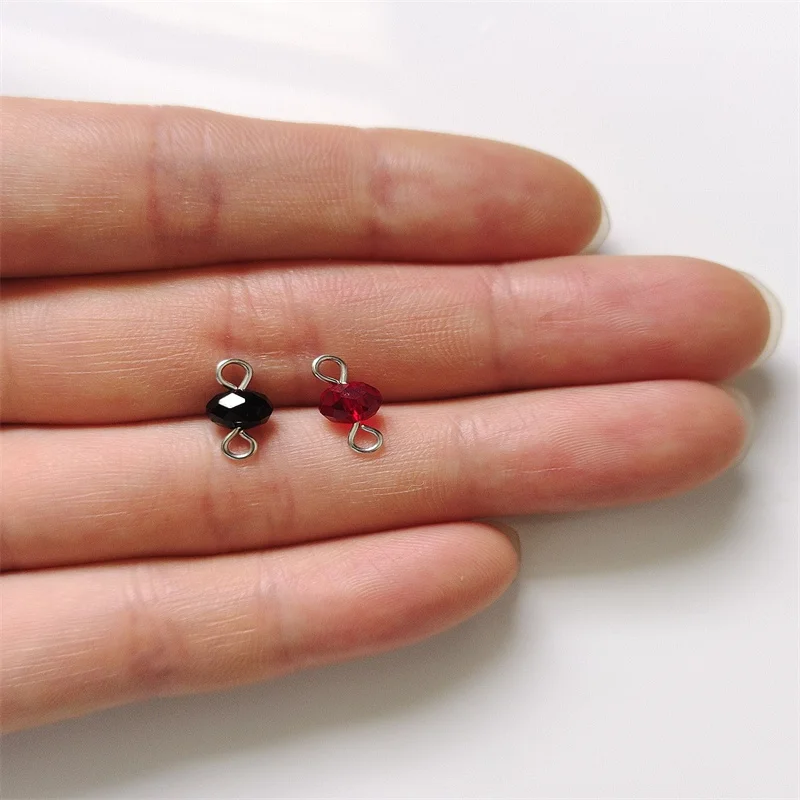 10pcs 11*6mm Crystal Beads Connection Charms for Earrings, Necklace Making Connection,Jewelry Making DIY Jewelry Findings