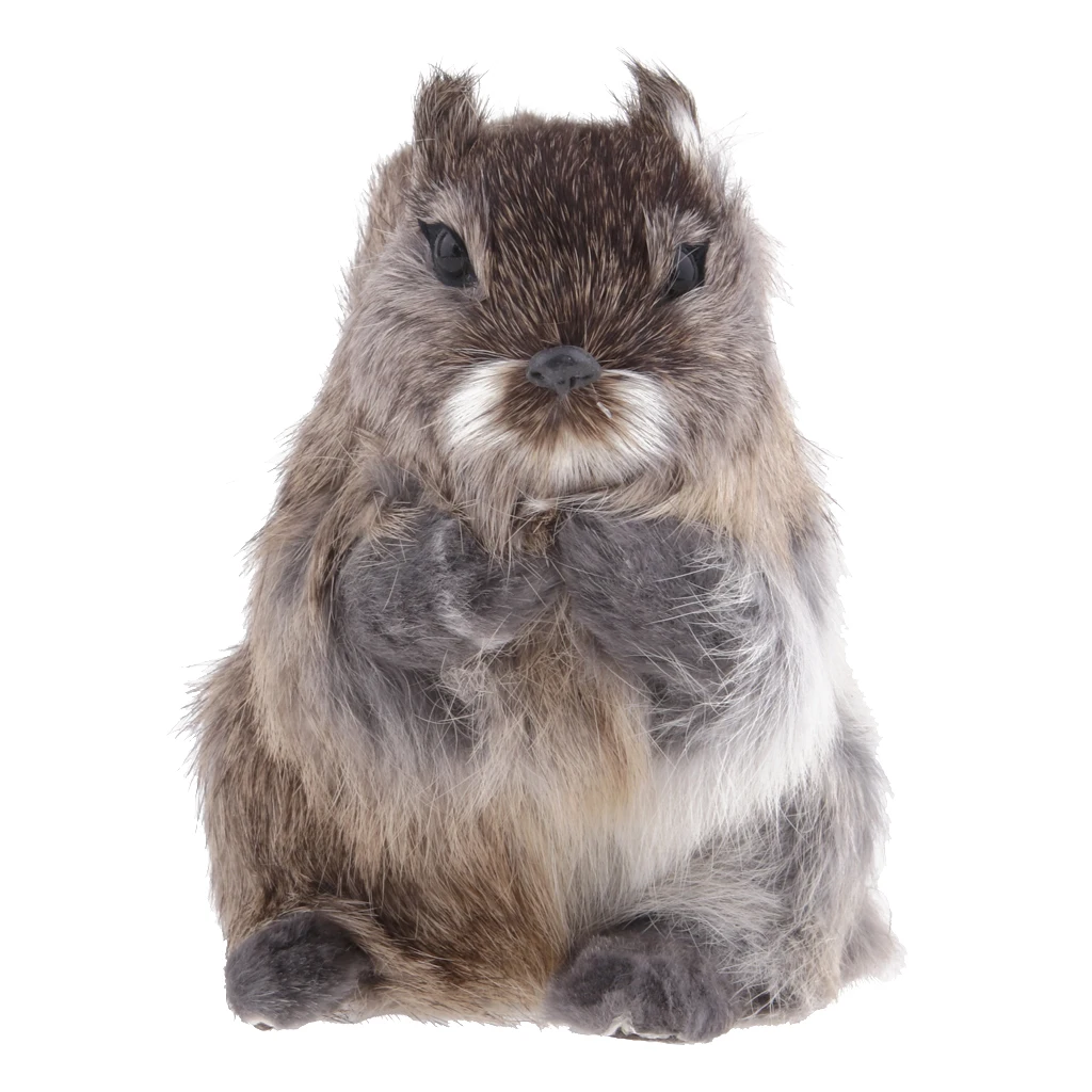 Artificial Squirrel Animal Lifelike Figurine Home Craft Kids Toy Simulation Animal Model for Christmas Party Photography