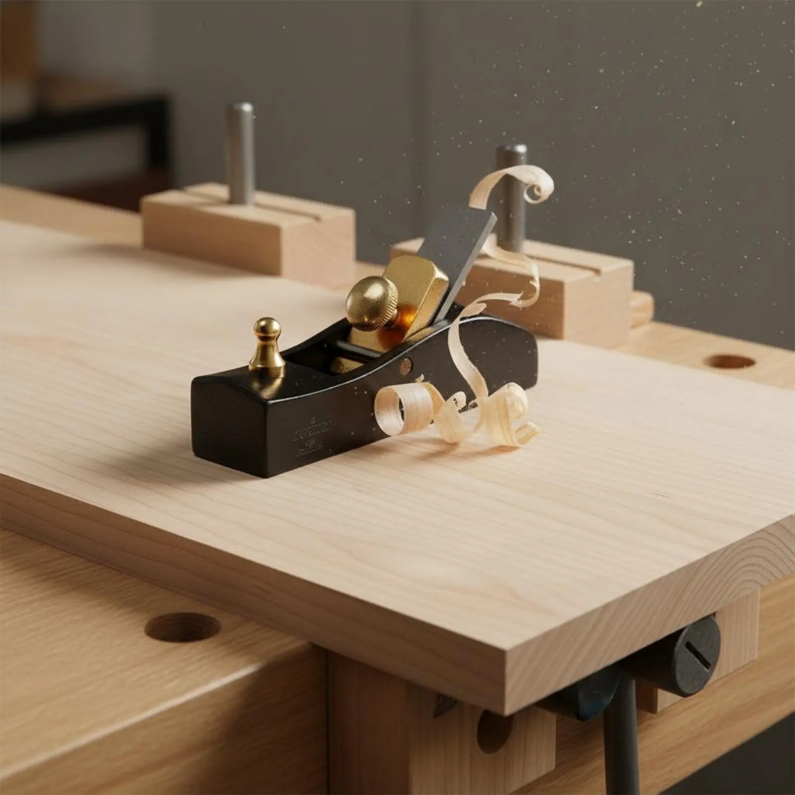 Small Compact Plane Brass Fittings Ebony Wood Plane Hand Planer Long-Lasting Easy Adjustment for Hobbyists, Workshop