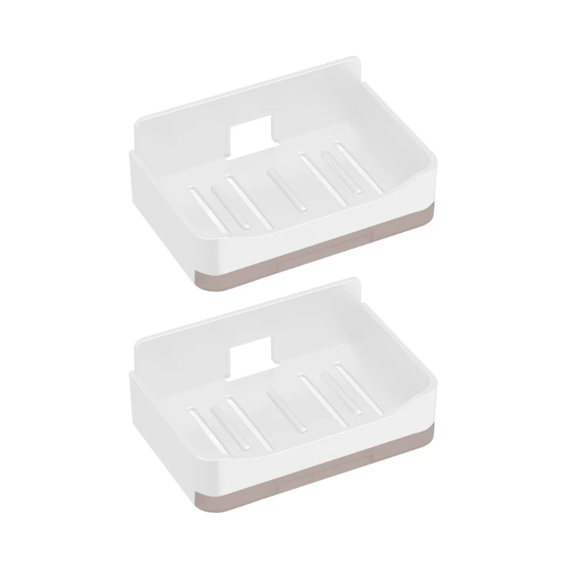 

652F NoDrill Держатель для мыла для ванной комнаты Настенный чехол для хранения мыла для домашнего использования 2 шт.