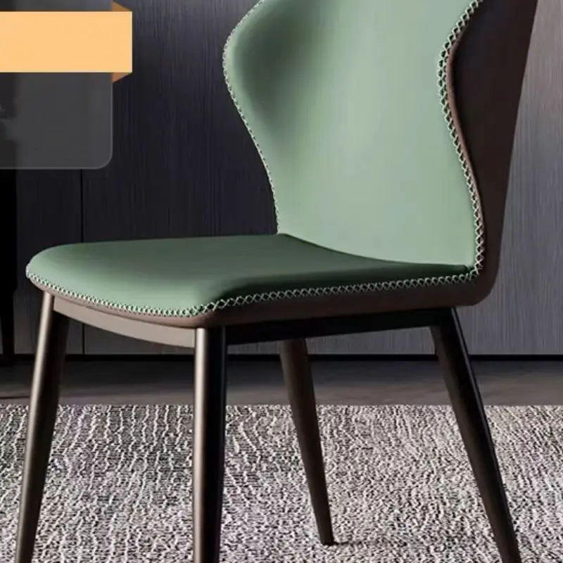 Custom Nordic Style Cafe Dining Chair, Luxo acessível, high-end, madeira maciça, saco macio para trás, moderno, simples, sedentário, confortável