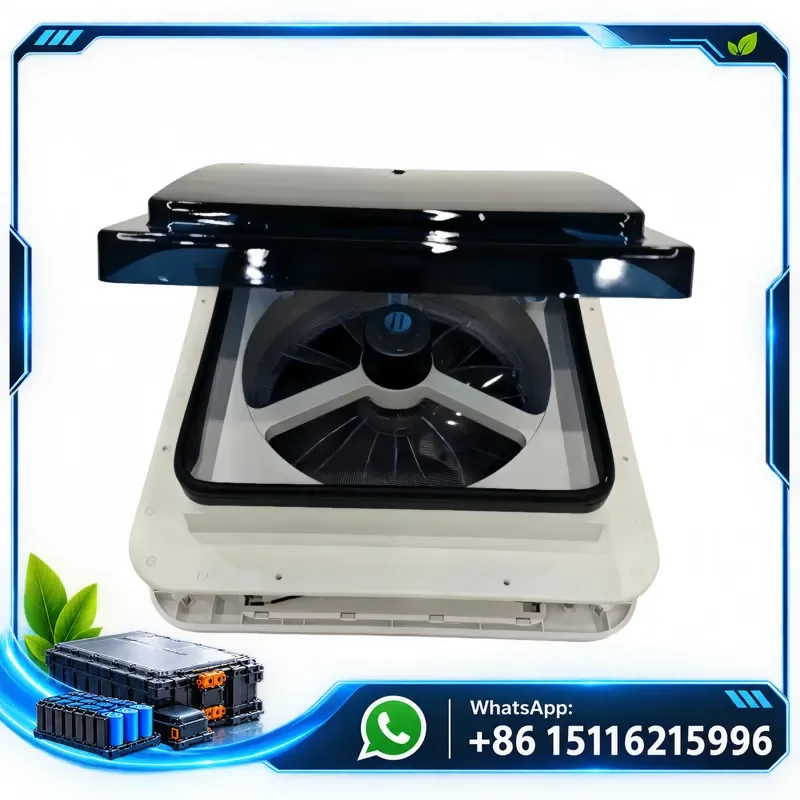 280*280mm Factory Price Manual Camper Van Roof Hatch ABS Dark Blue with LED Lights for Motorhome RVs