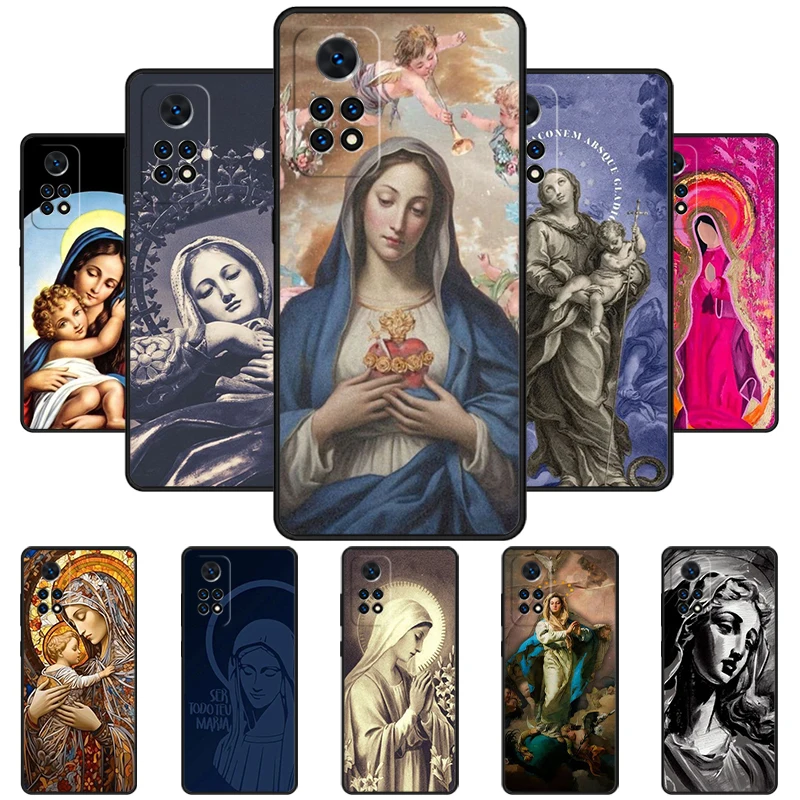 Christian Virgin Mary Phone Case For Redmi Note 11 EPro 11S 10 10T 9S Promax 8 Pro Xiaomi Mi 10 11 12X 12S Ultra Cover