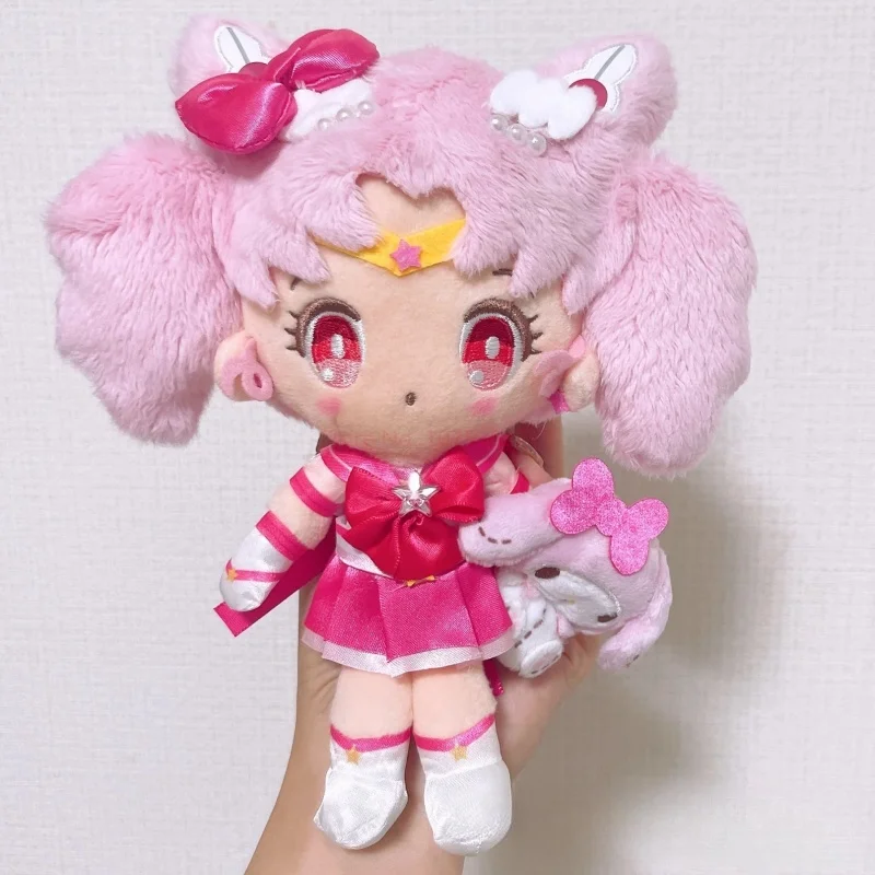 Kawaii Hello Kitty Kuromi My Melody Sailor Moon Series Cartoon Plush Pendant Anime Sanrio Girly Heart Cute Plush Toy Gift