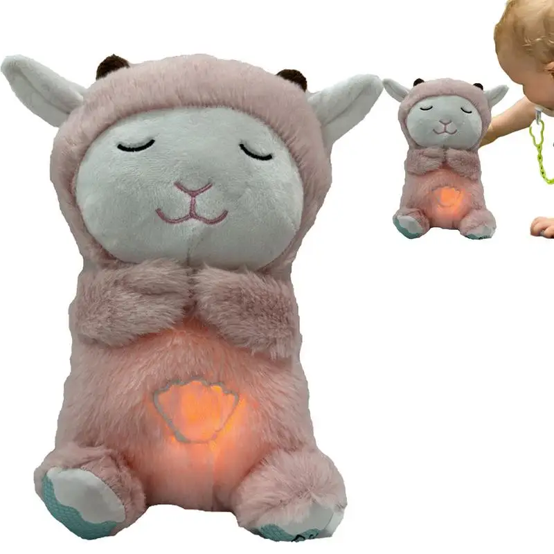 

Electric Plush Toy Electric Breathing Plush Lamb Doll Singing Plush Toys With Soothing Music For Kid's Room Bedside Tables And