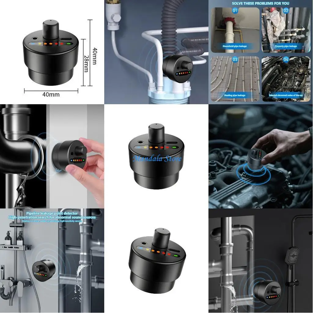 

U2JC Wireless Acoustic Pipe Leak Locators Built In Microphones Capacity Control For Basement Laundry Room Inspection