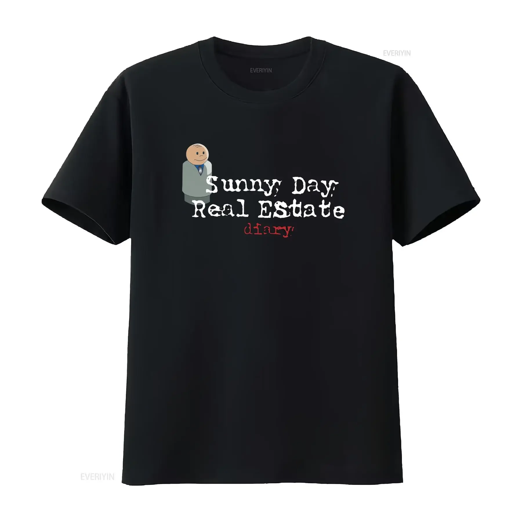 Sunny Day Real Estate Diary with Little People Logo T Shirt size M 4XL vintage Washed Versatile Casual Unisex Breathable