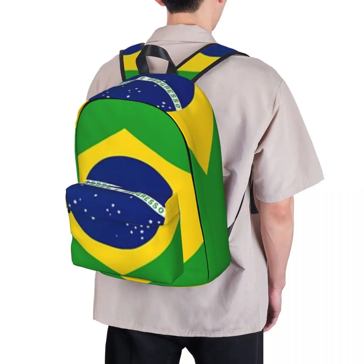 Brazil National Flag Backpacks Large Capacity Student Book bag Shoulder Bag Laptop Rucksack Travel Rucksack Children School Bag