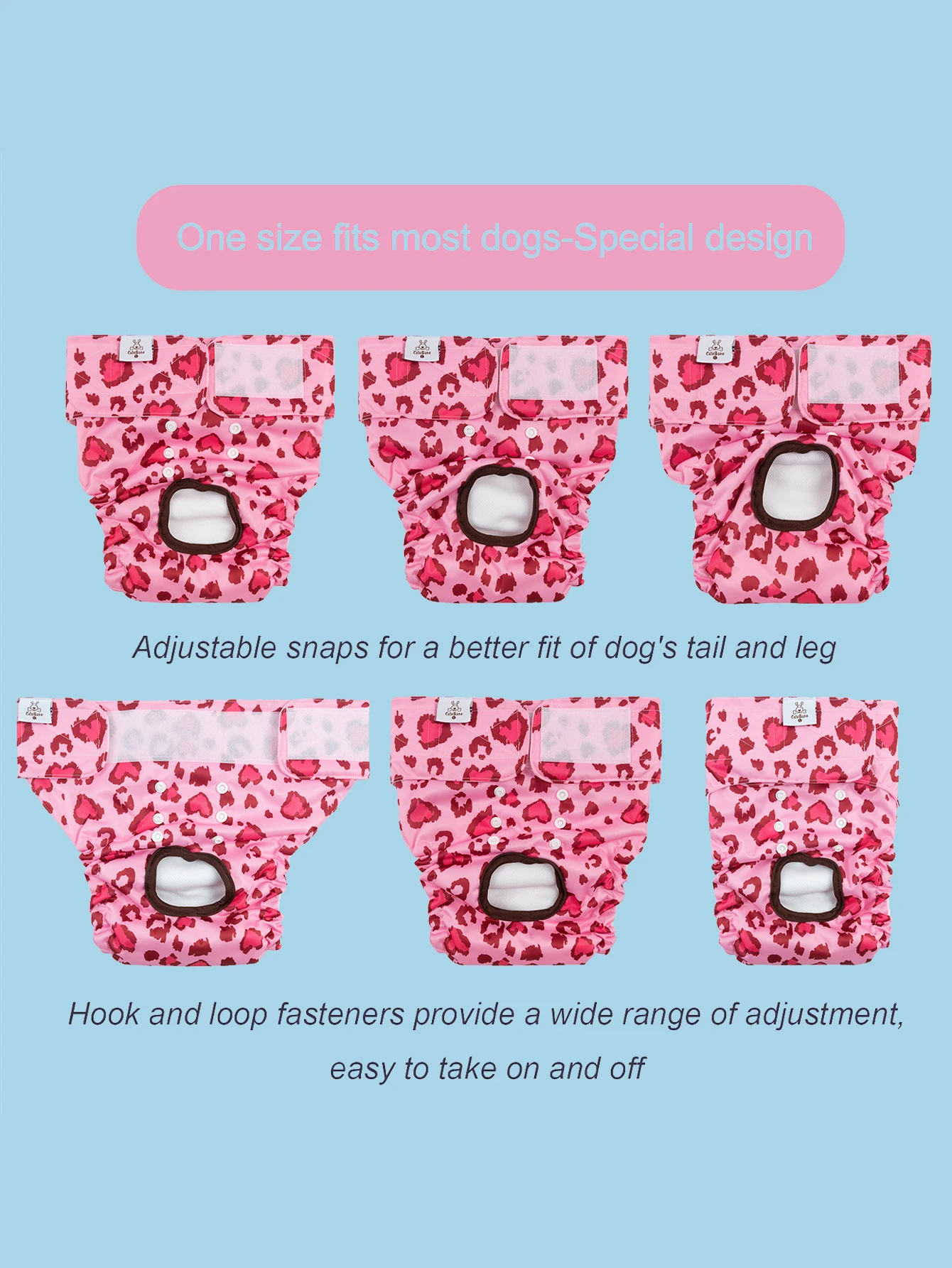 U Pick CuteBone Dog Diapers Female Washable Puppy Diapers Reusable Female Puppy Period Diapers