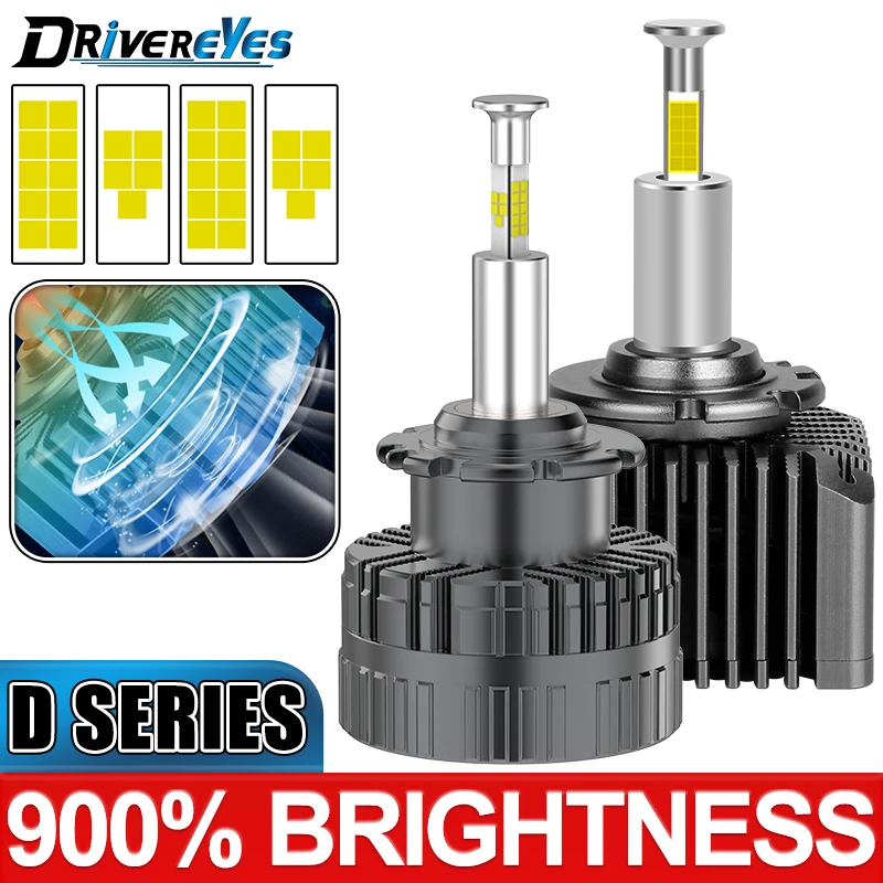 

Dembaliyes D1S LED D2S D3S D4S Противотуманные фары D5S D8S 6000K Белый автомобильный фонарь 360 CSP Chips Plug&Play для объектива 1:1 Mini 360 LED 12V