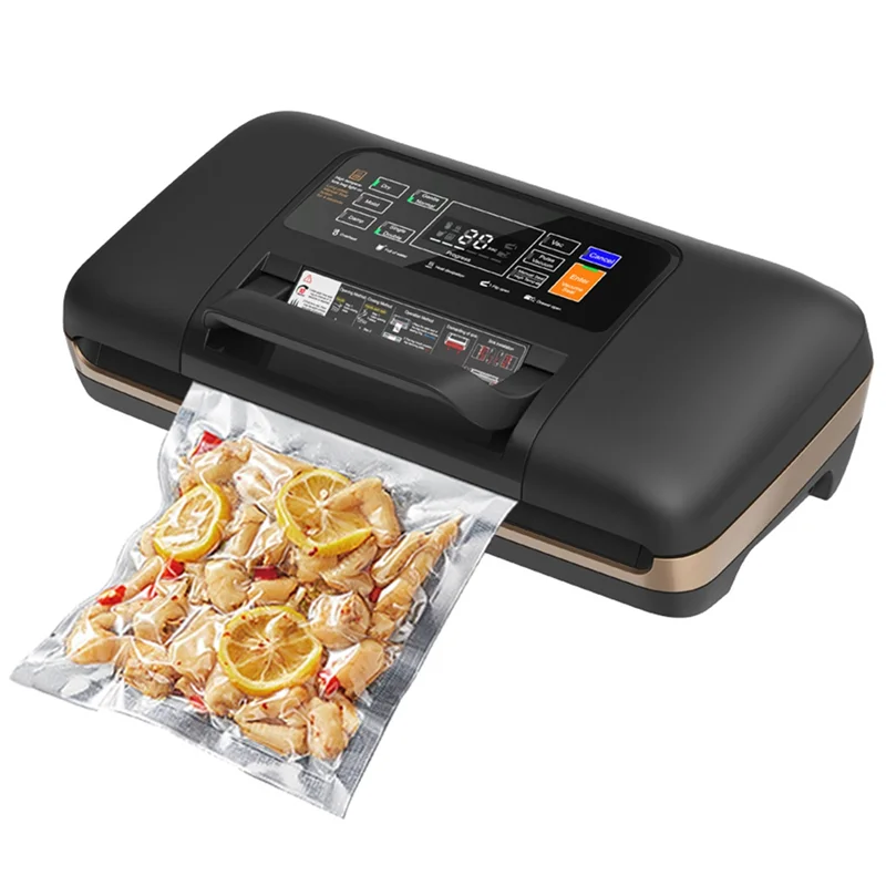 

【HOT-SELLING!】Vacuum Sealer Food Saver Vacuum Sealer Powerful Sealing System With Double Heat Seal,Bags Storage, Easy-Lock Handl