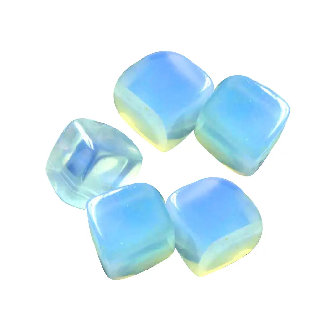 

3 to 5 Unique Opal Cube Stones for Flowerpot DIY Fish Tank Desk Decor Artificial Crystal Gravel Health ornaments