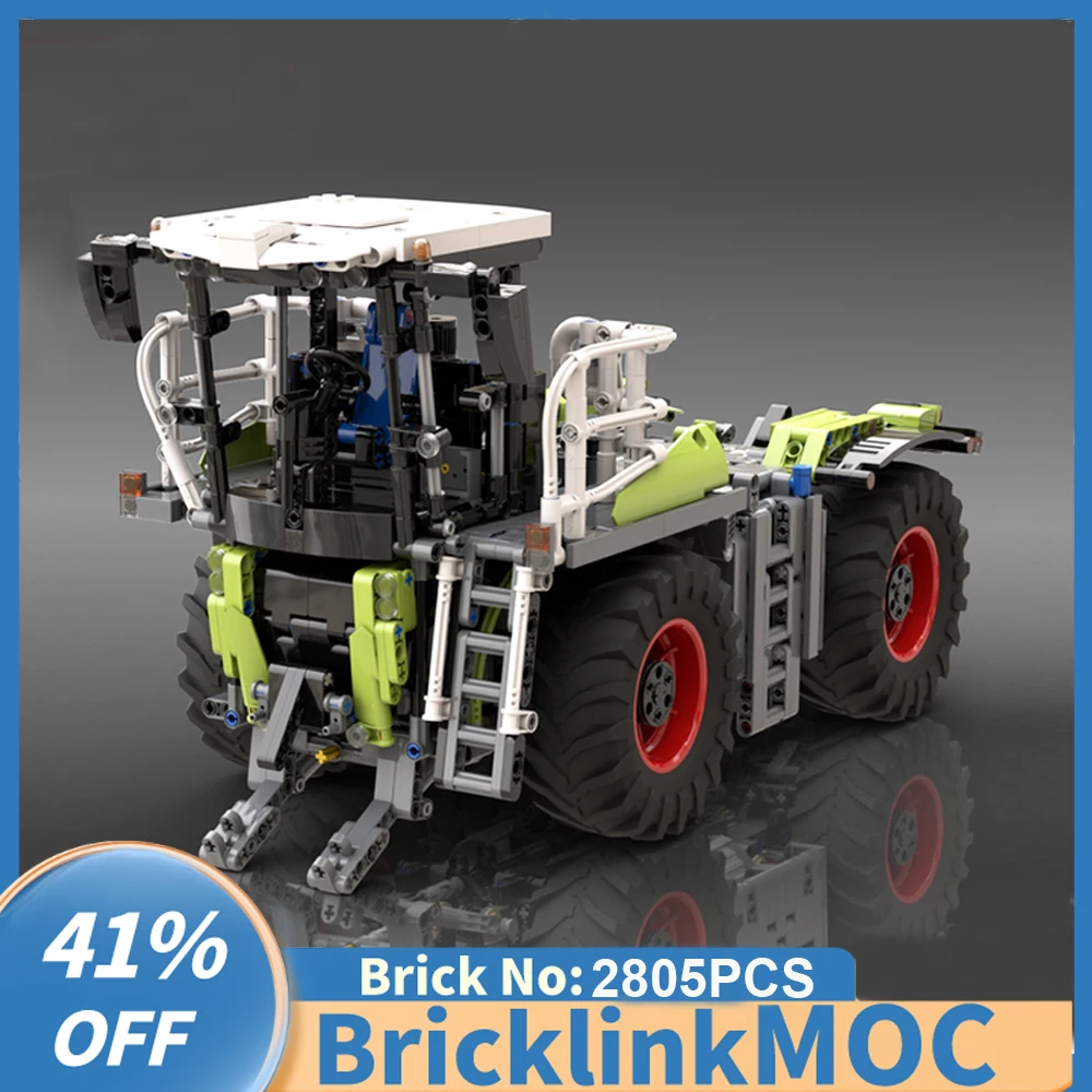 НОВЫЙ Moc Farm масштаб 1:17 Claas Xerion 4000 седло трактор модель DIY творческие идеи детские игрушки подарок на день рождения технологические блоки