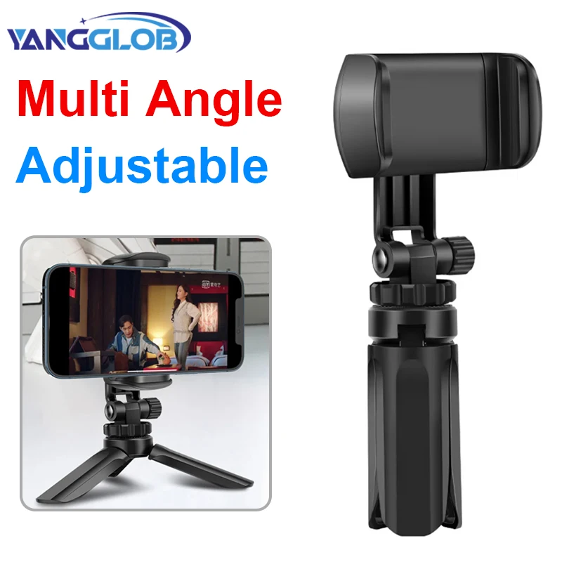 

Phone Holder Portable Tripod Foldable Desktop Mobile Phone Stand Rotatable Selfie Holding Live Video Camera Stabilizer Bracke