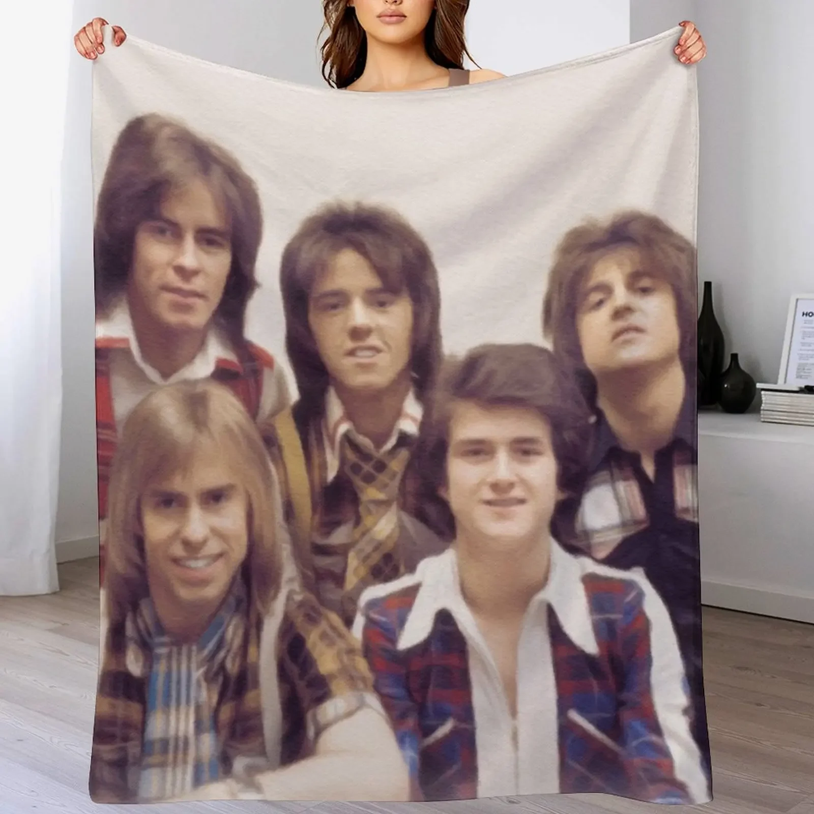 The Bay City Rollers Throw Blanket Elegant Warm Throw Blanket for Hotel Home