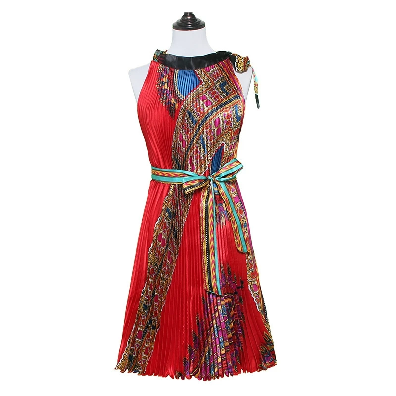 女性ファッション ピンク ブラック カラフル レオパード柄 マキシ丈ワンピース ホルターネック カットアウト ツイストディテール オープンバック ノースリーブ ロングドレス