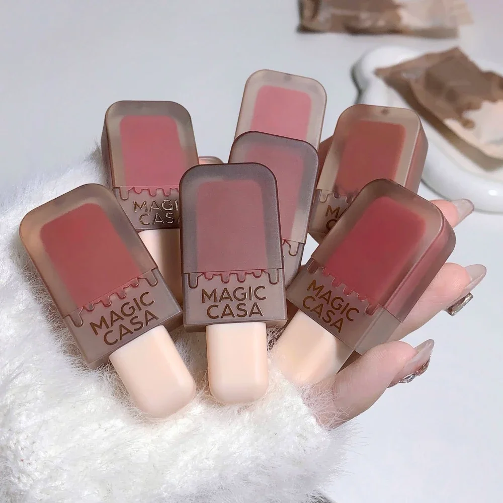 Matte Velvet Ice Cream Lipstick Lipgloss LongLasting Cute Waterproof Korean Makeup Dupe Hidratante Labial Mineral Tint Cosmetic