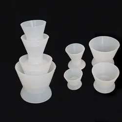 Dental Silicone Mixing Bowl Self-solidifying Cups Dentist laboratory Medical Equipment Rubber Tools Teeth Whitening 8pcs