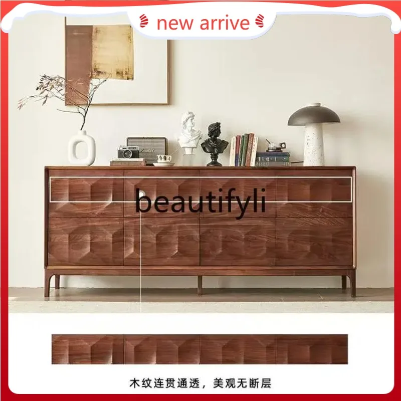 

D2520 North American black walnut eight-bucket cabinet, modern living room, storage storage, household bedroom bedside cabinet