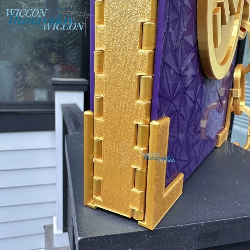 Limbus Company Middle Finger Tissue Book Of Vengeance Prop Purple Gold Chain Bound Knight Game Roleplay Halloween Party Costume view 5