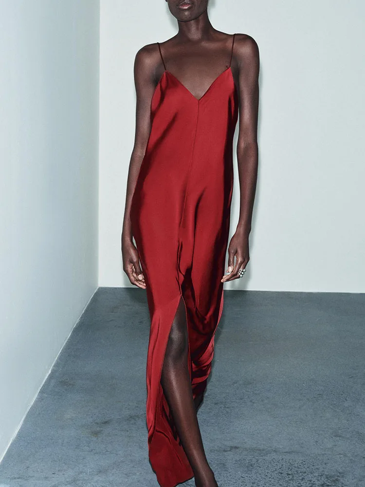 

Ele Шелковое атласное платье на бретельках, новая зимняя коллекция, женское длинное вечернее платье Faion, цвет Ele Sle No Sve