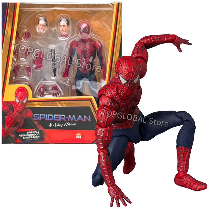 新しいマフェックス 241 トビー・マグワイア スパイダーマン ノーウェイ・ホーム フレンドリー・ネイバーディオード アニメアクションフィギュア KOモデルコレクションおもちゃギフト