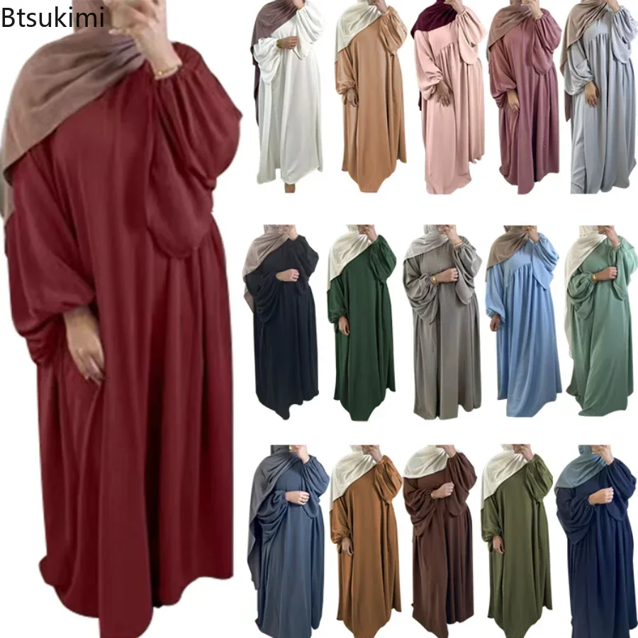 

New 2024 Women's Fashion Muslim Dress Abayas for Women Abaya Dubai Turkey Clothing Kaftan Robe Longue Femme Musulmane Robe Dress