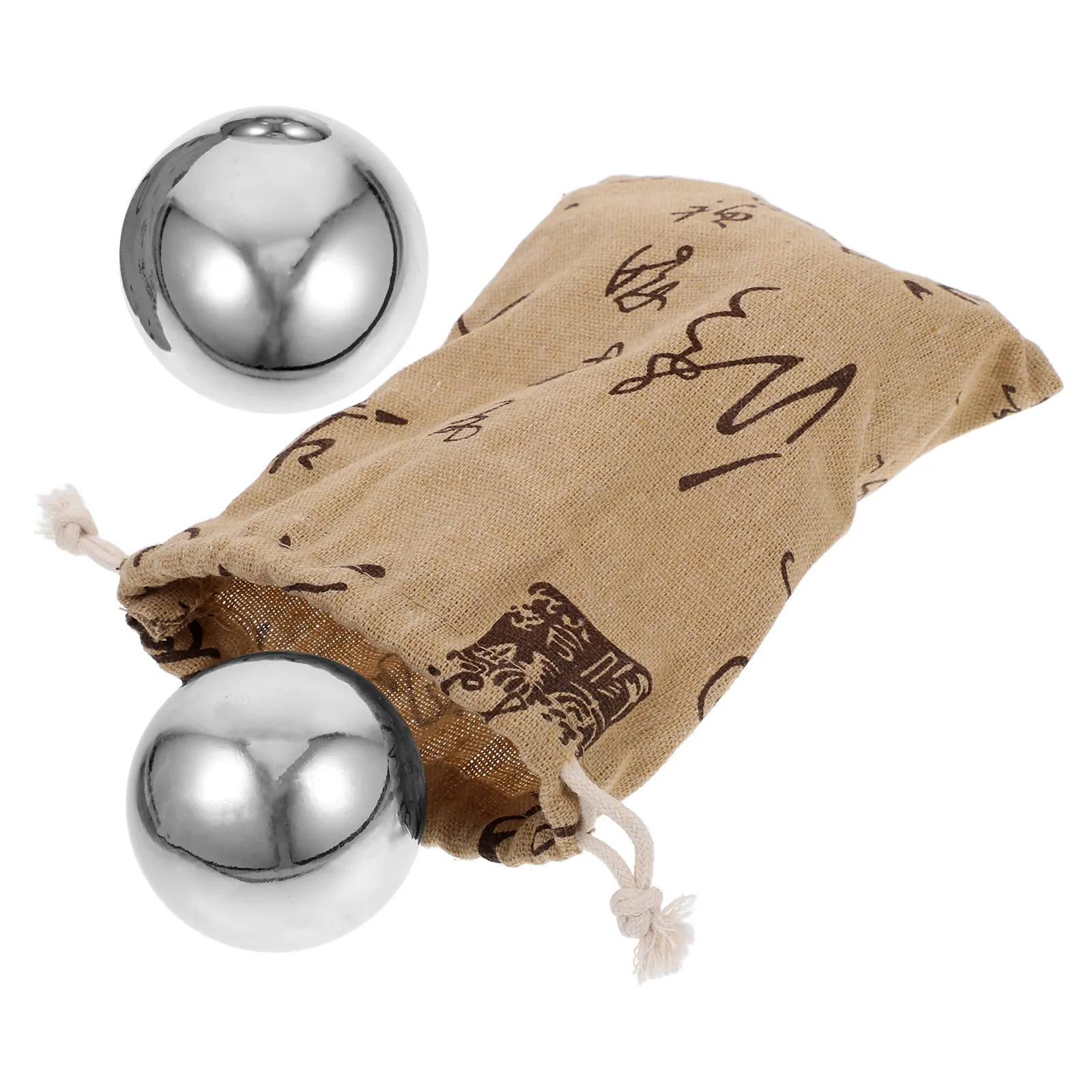 

1Set Hand Exercise Balls Stainless Steel Massage Ball for Hand Fitness Improved Blood Flow Comfortable Touch Palm Relaxation