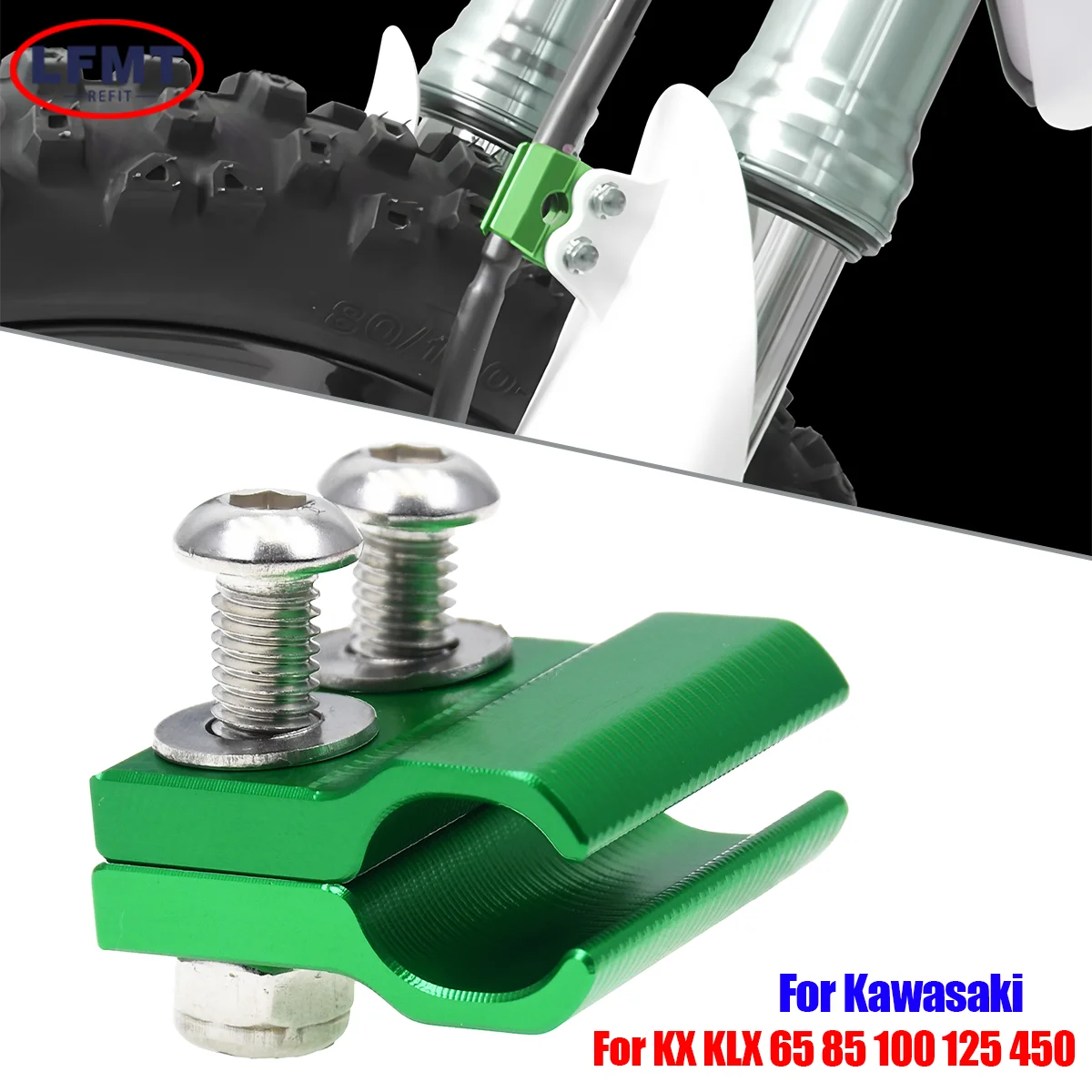 Für KAWASAKI KX85 100 250 450 250F 450F 250X 450X Motorrad Zubehör CNC Brems Kabel Halter Linie Guide 2006-2023 Dirt Bike