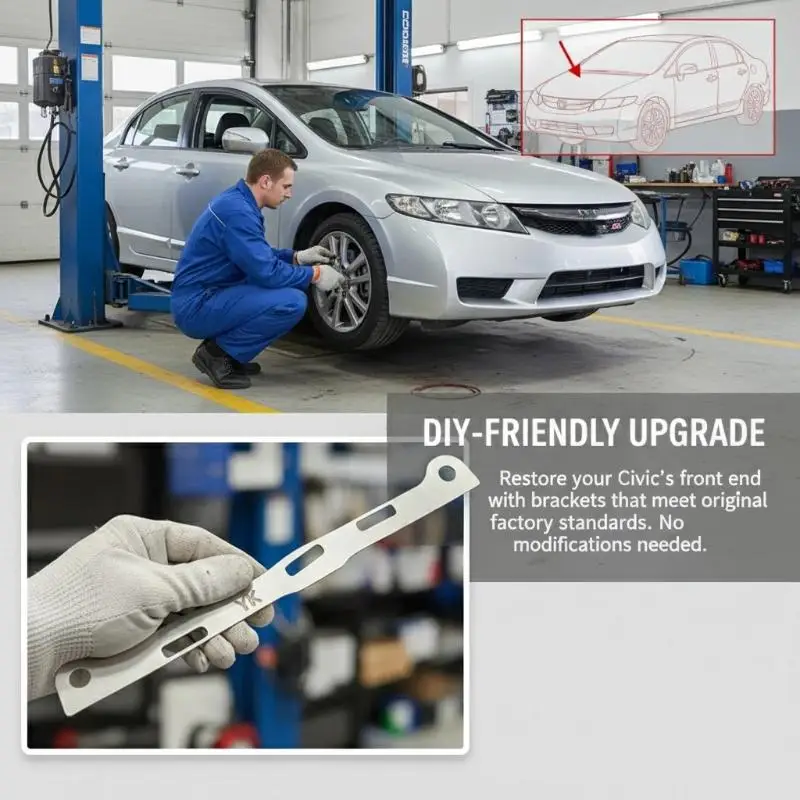 High-Strength Stainless Steel Bracket for Civic 8th Gen 2006-2011 FA1 Reliable Support for Car Enhancements