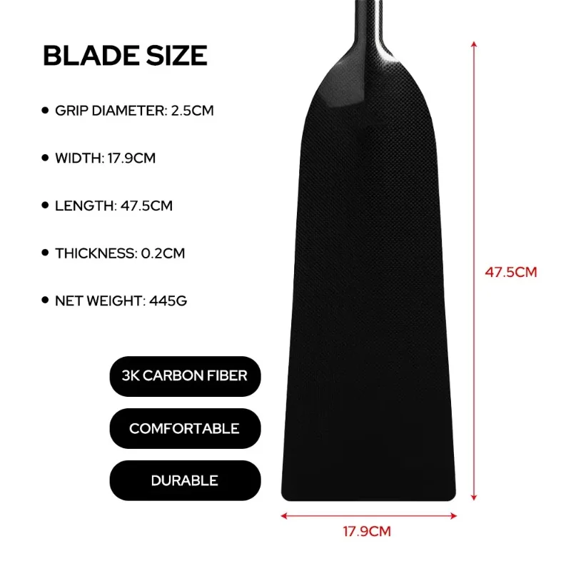 High-End Wholesale Customizable Dragon Boat Paddles Dragon Boat Paddle Carbon Fiber Adjustable