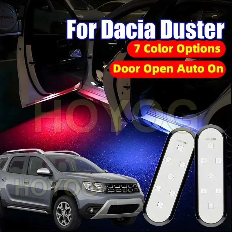 Fit for Dacia Duster 2018-2023 USB Rechargeable Car Door Courtesy Light featuring a Magnetic Sensor for Safer Entry and Exit