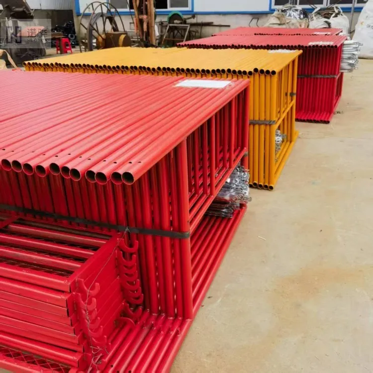 Andaime móvel de metal de fábrica com estrutura H para construção, andaime de metal galvanizado, construção de estrutura de prancha