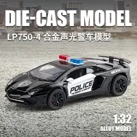1:32 Lamborghini LP750-4 Police car Metal Diecast Alloy Toys Cars Model For Boys Children Toys Vehicle Hobbies Collection A899