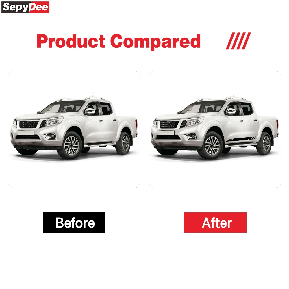 2 Stuks Deur Zijstrepen Sticker Off Road 4X4 Pickup Sticker Voor Nissan Navara Ford F150 Ranger Dodge Ram Toyota Hilux Accessoires