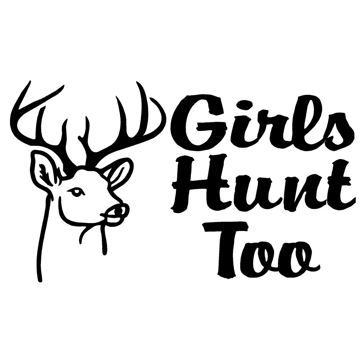 

15*8.6 cm Girls can also hunt sika deer avatar styling window bumper home decoration vinyl car stickers