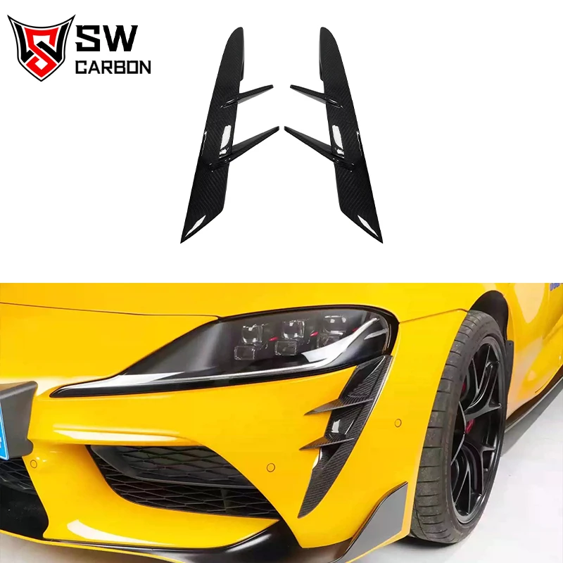 Carbon Fiber Supra A90 Front Bumper Trim for Supra GR MK5 A90 A91 Front Bumper Lip Fin Splitter Spoiler Canard